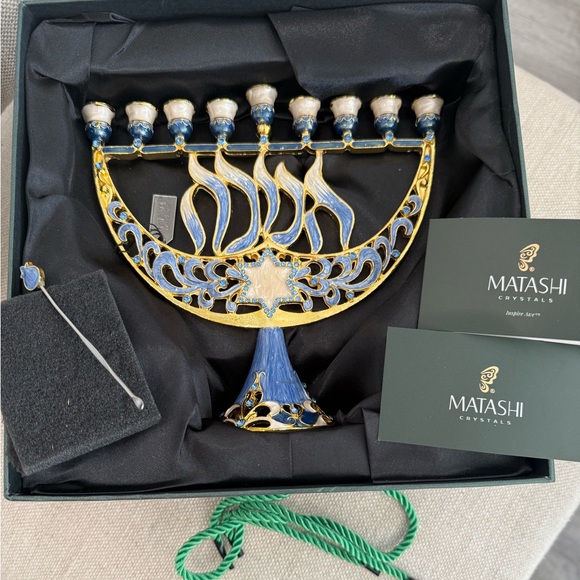 Other - Matashi Crystals Blue and Gold Menorah